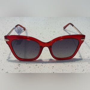 NEW PRIVE REVAUX TO COLLINS C9AWJ RED GREY POLARIZED GRADIENT SUNGLASSES 52-20